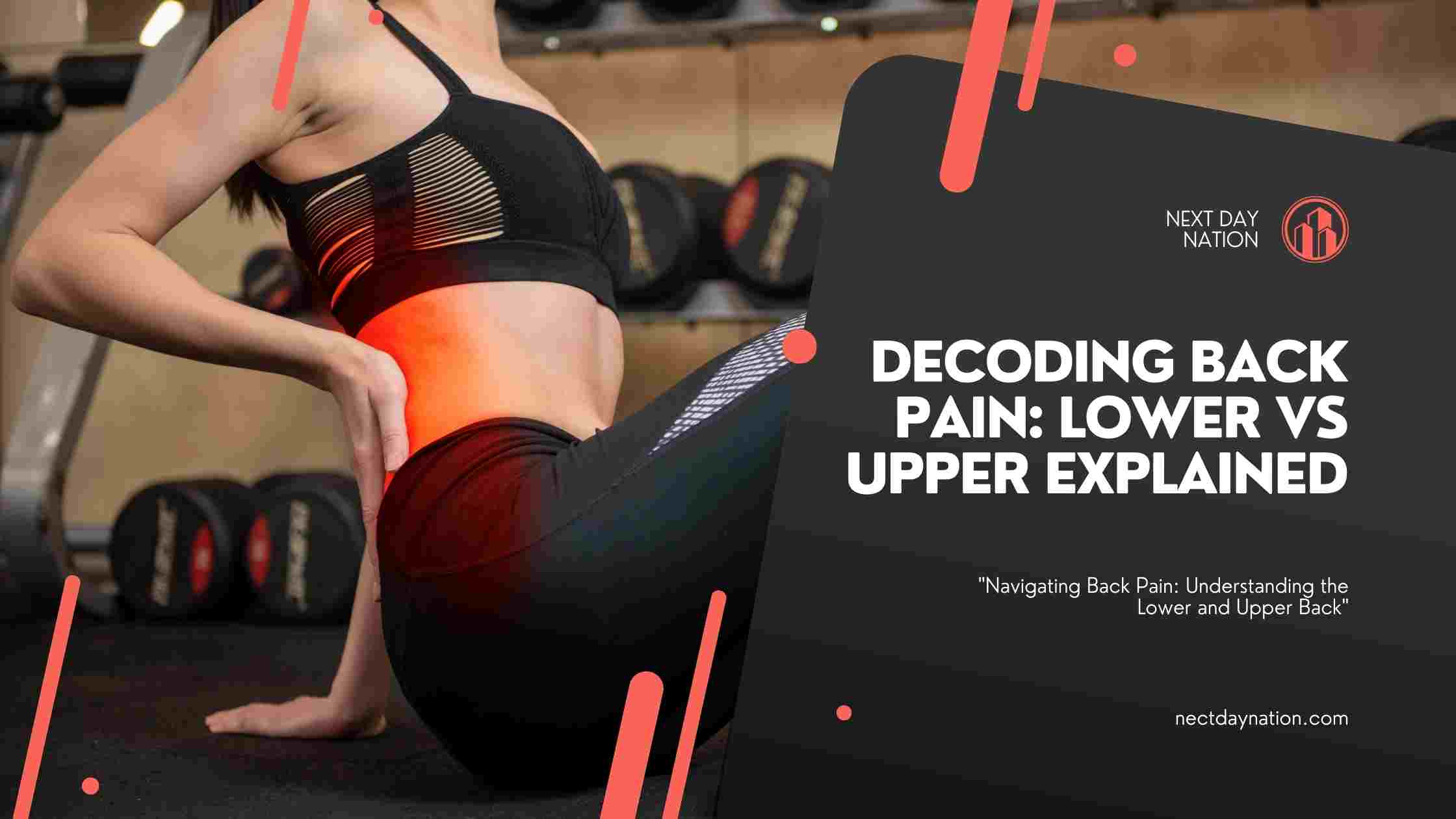 depicting differences between lower and upper back pain