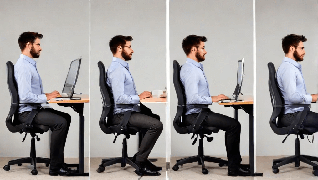 Healthy spine illustration with tips for maintaining proper posture